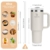 WALLFID 40oz Thermobecher aus Edelstahl, Vakuum-Isoliert mit Deckel, 3 Strohhalmen und 1 Strohhalm Bürste, Für Heiß- und Kaltgetränke, Ideal für Kaffee, Tee, Smoothies und Mehr(Rosenquarz) - 7