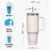 WATERSY 30oz Kaffeebecher to Go Thermobecher Doppelwandiger Edelstahl Vakuum Auslaufsicher Trinkbecher mit Griff und Strohhalm, Tragbare Autobecher Thermal Tumbler Hellbeige für Kalte Heiße Getränke - 5
